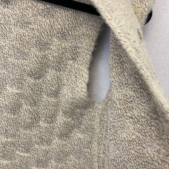 NWT Aris A Open Front Fuzzy Cardigan S/M Small Medium Beige Knit Boho Textured - Picture 7 of 11